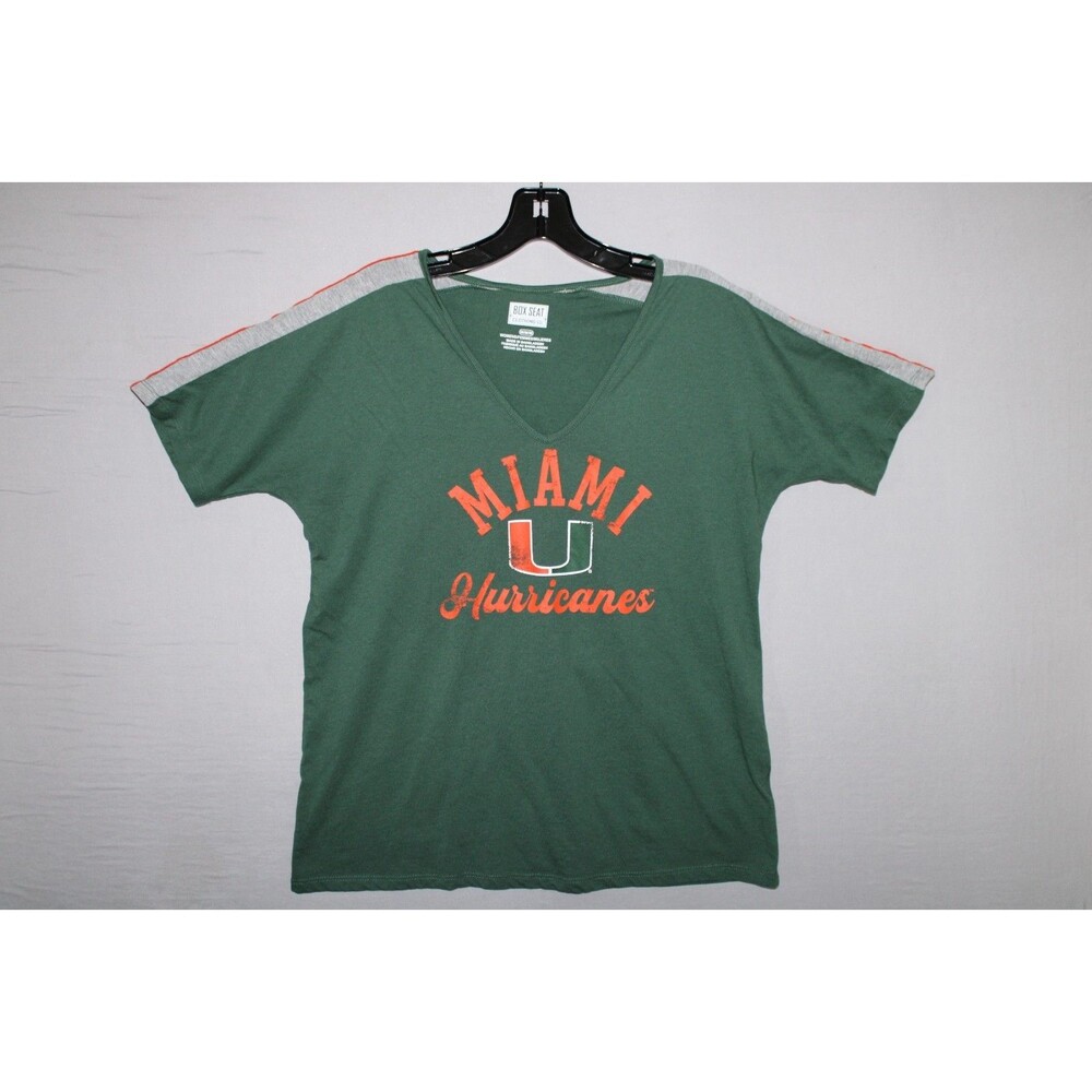 Box Seat University Of Miami Hurricanes T-Shirt Women M The U Casual